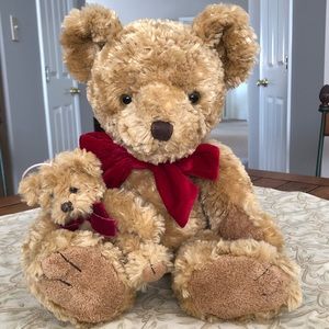 Bombay Company Gilmore Pair Large 16” and Small 4” Retired Stuffed Bears